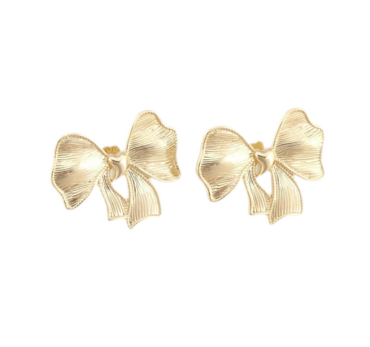 Large Bow Stud Earrings
