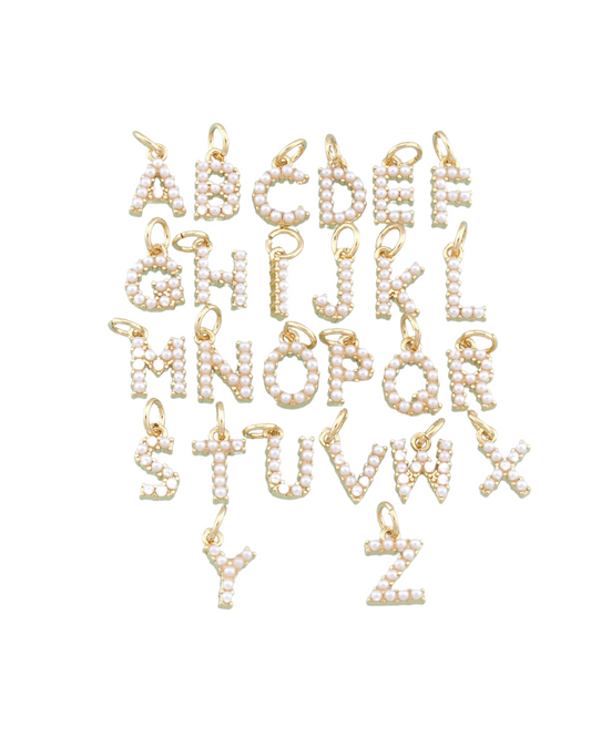 Small Pearled Initial Style