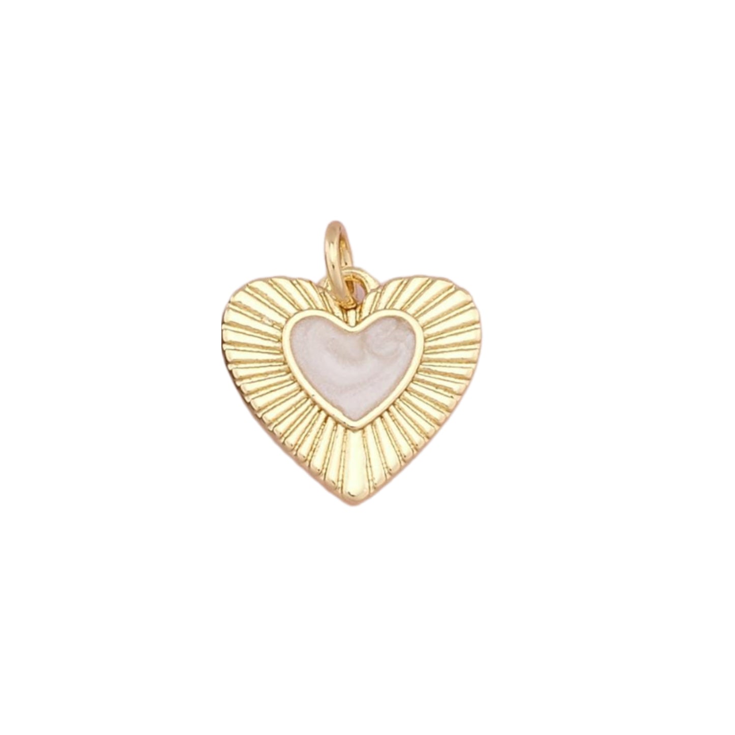 Enamel White Heart