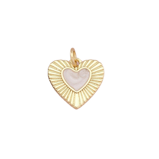 Enamel White Heart