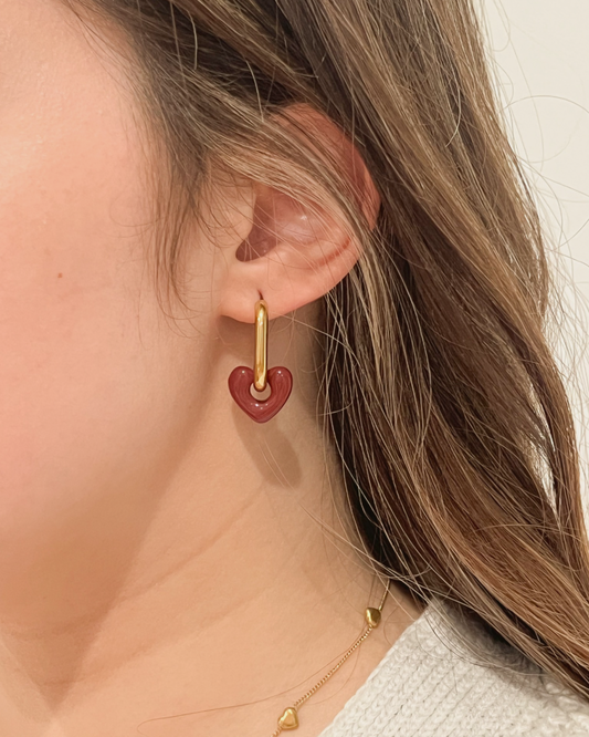 Maroon Heart Huggies