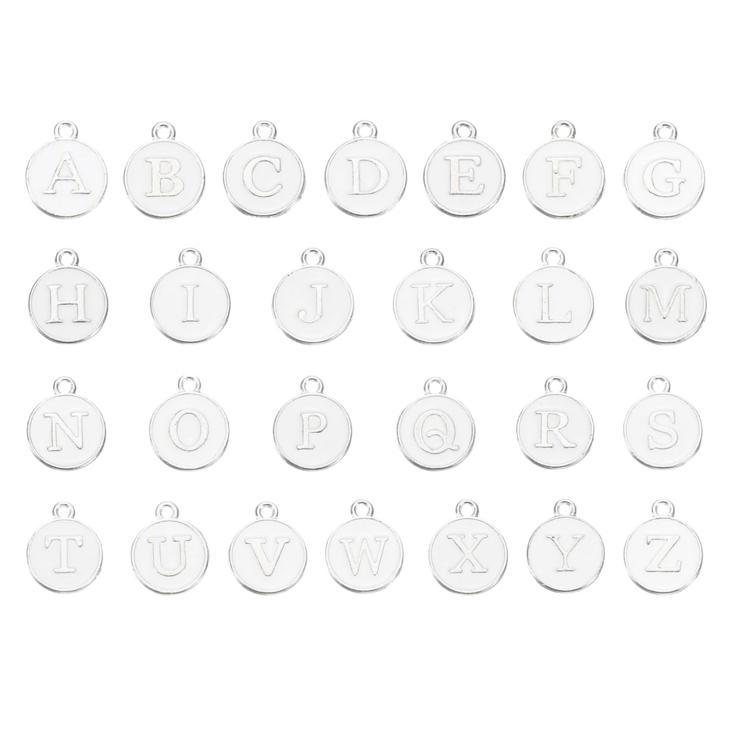 White Silver Initials