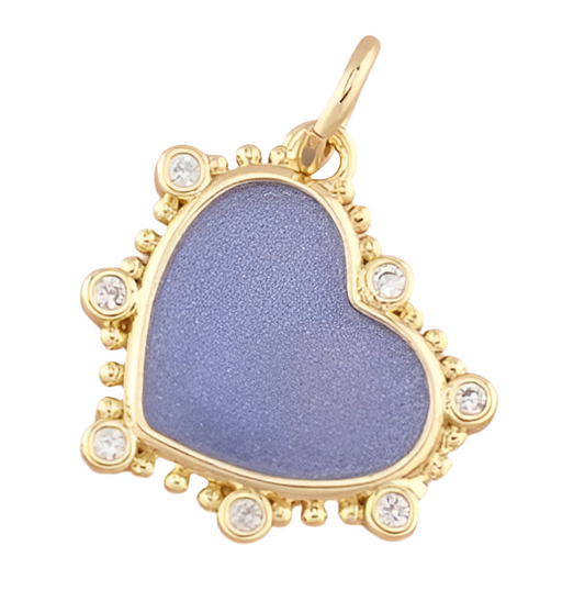 Purple & Rhinestone Heart