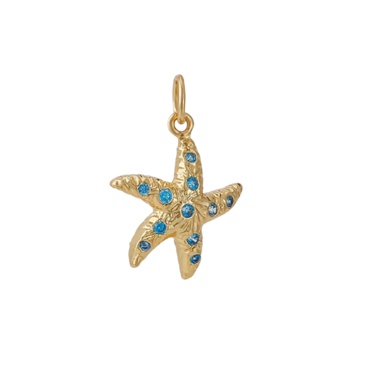 Starfish Blue Rhinestones