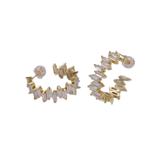 Baguette Hoop Earrings