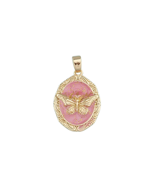 Pink Butterfly Pendant