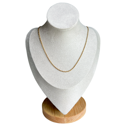 18k Gold Plated Dainty Cable Necklace