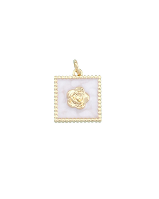 Gold & White Rose
