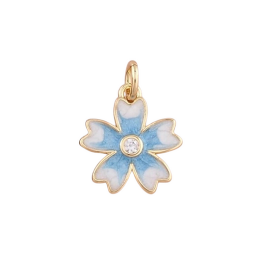 White & Blue Flower