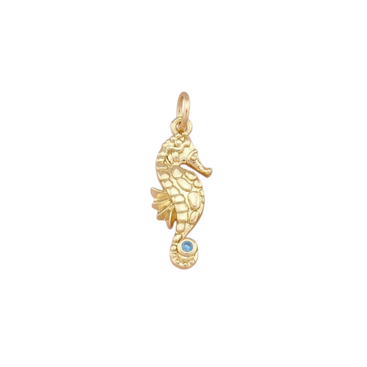 Seahorse Blue Rhinestone