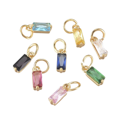 Dainty Rectangular Birthstones