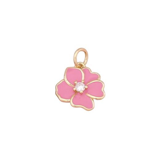 Pink Rhinestone Flower