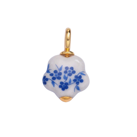 Blue White Ceramic Flower