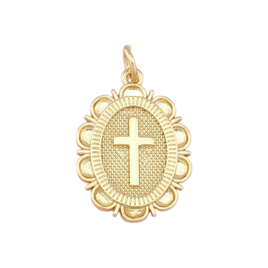 Oval Cross Pendant