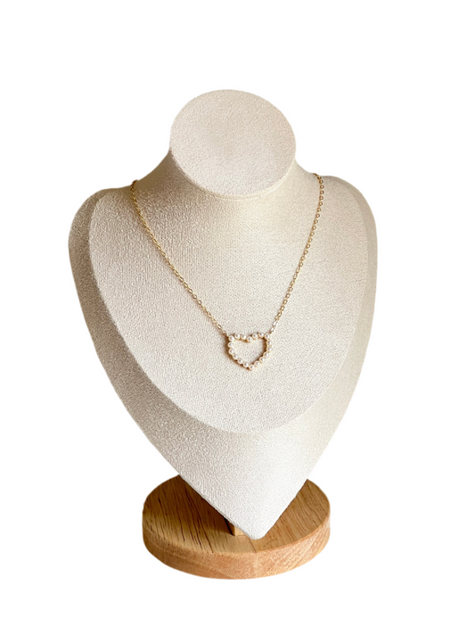 Pearled Heart Necklace
